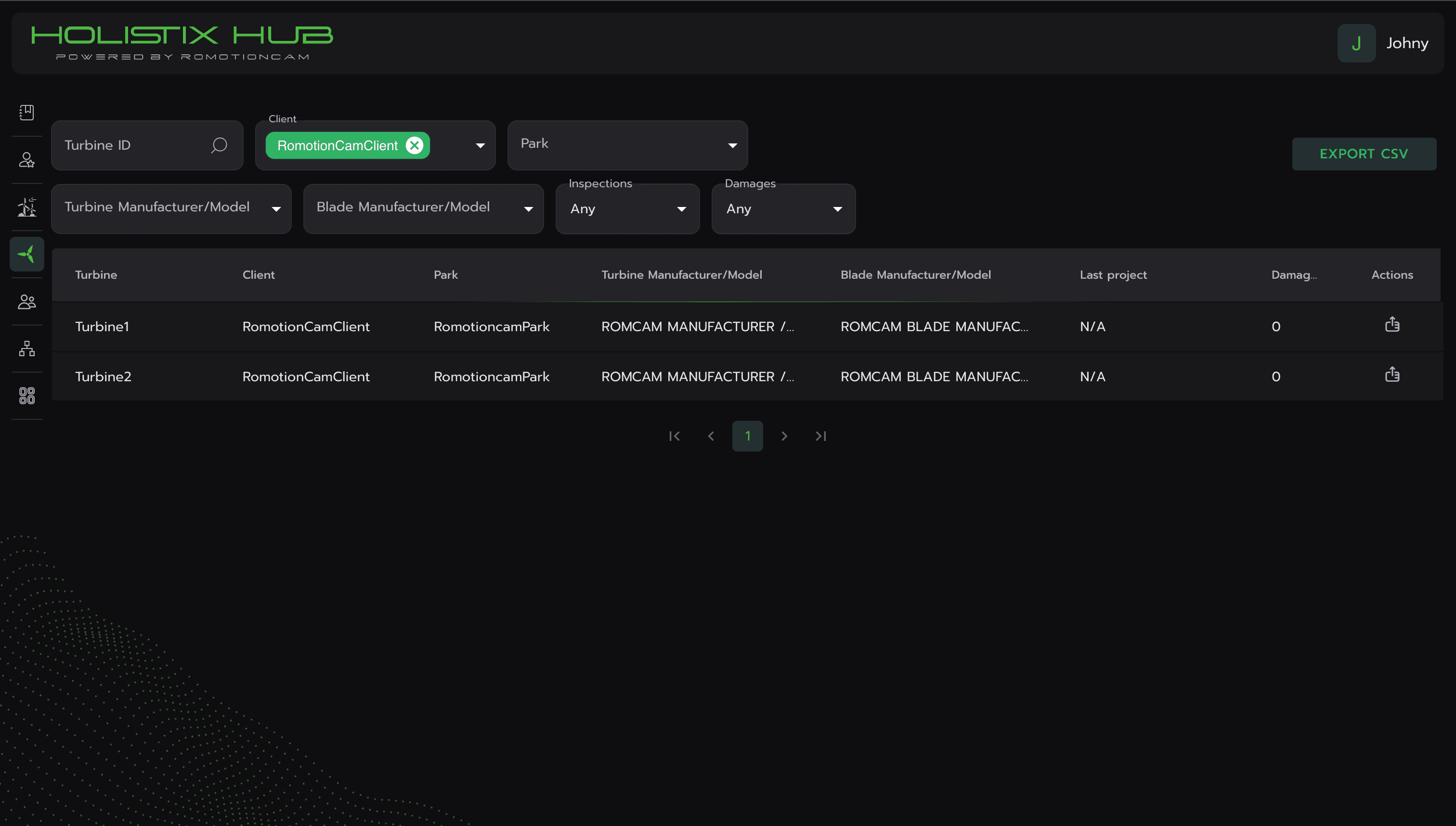 HolistixHub details panel